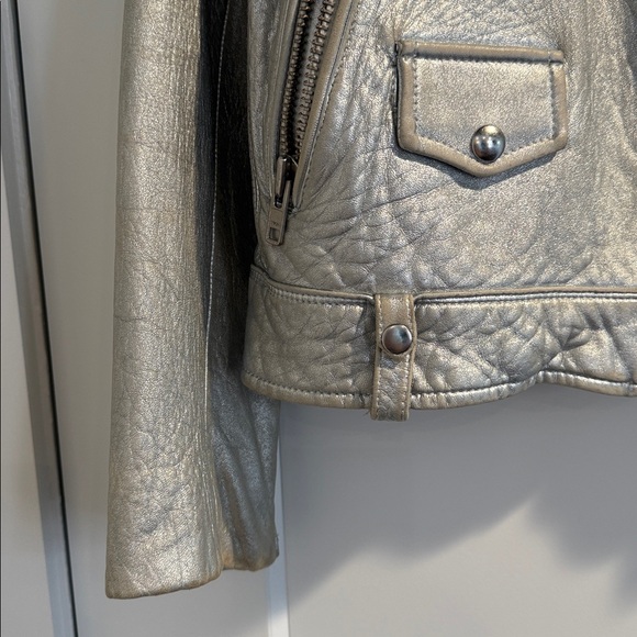 IRO Metallic Leather Jacket - Picture 3 of 6